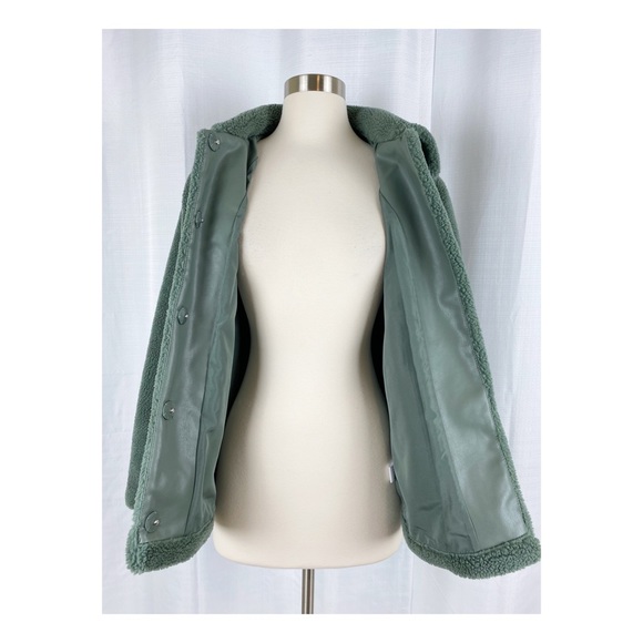 Rebecca Minkoff Harley Teddy Coat Jacket Size Large Green NWT - Picture 8 of 10